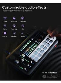 ULANZI AX01 Mixer Audio, Scheda Audio Live con 12 