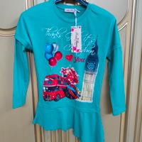 maglietta verde nuova+leggins rosso