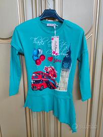 maglietta verde nuova+leggins rosso