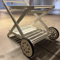 Carrello da giardino in legno bianco Reguitti