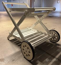 Carrello da giardino in legno bianco Reguitti