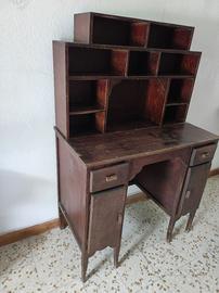 Scrivania con biblioteca Art Déco anni 1930