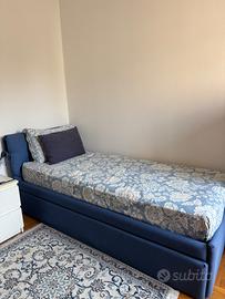 Letto singolo su misura con secondo estraibile