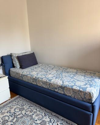 Letto singolo su misura con secondo estraibile
