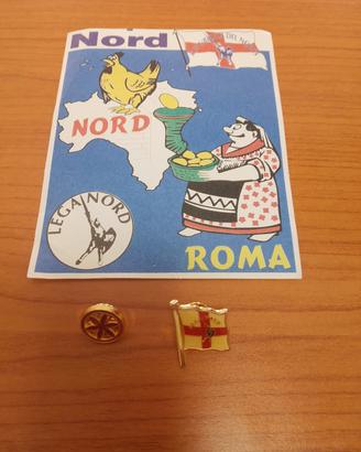 spille e adesivo lega nord