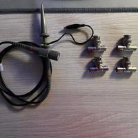 Sonda oscilloscopio + 4 adattatori BNC a T