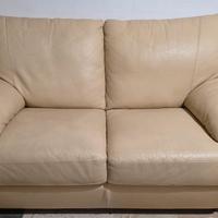 DIVANO IN PELLE  BEIGE