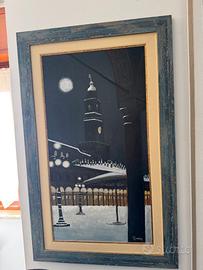Quadro G. Bravin "Vigevano Innevata" 40x75cm
