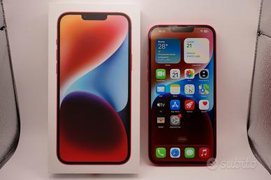 iPhone 14 Plus 256 gb rosso + cover