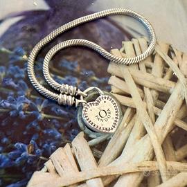 Bracciale pandora con ciondolo a cuore