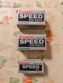 Lotto 3 Motori Graupner SPEED 400 e 500 RACE 7,2V
