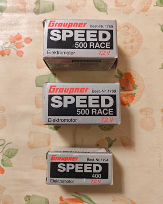 Lotto 3 Motori Graupner SPEED 400 e 500 RACE 7,2V