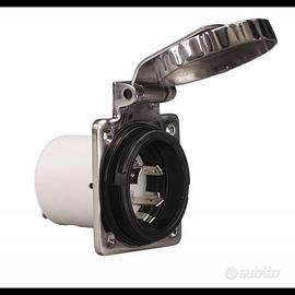 Spina 2p+t 220v. 16a ip56 in acciaio inox