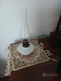 lampada a petrolio vetro opalino inizi 900
