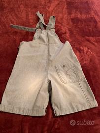 Salopette in jeans grigia