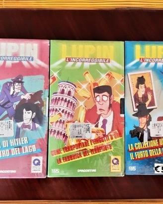 Lupin l'incorreggibile 3 VHS " Sigillate"  Cartoni