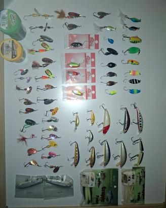 Lotto artificiali pesca spinning trota trout area