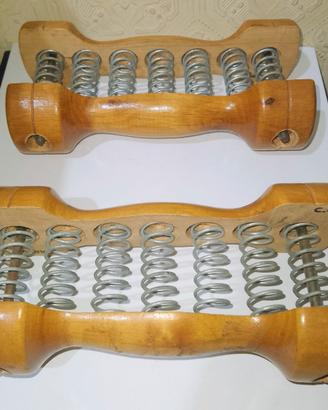 Manubri vintage a sette molle in legno