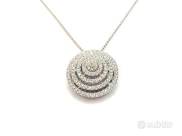 Collana oro bianco e diamanti