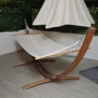 Amaca con supporto in legno