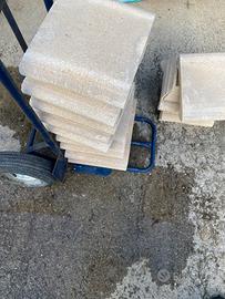 corrimano e lastra in pietra