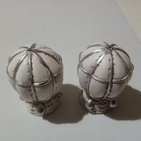 Bomboniera set 2 mongolfiere bianche con pietre 