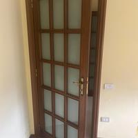 5 Porte legno massello marrone e vetro 80 x 210