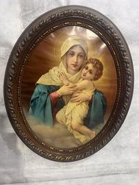 Cornice ovale dorato stile liberty