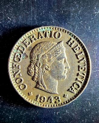 10 Rappen Svizzera 1943 B – Libertas – Moneta WWII