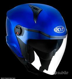 KYT Casco Jet D-CITY - Plain - Blue