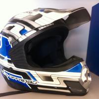 Casco cross AGV AX6 Argento/blu