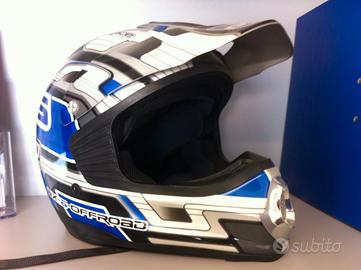 Casco cross AGV AX6 Argento/blu