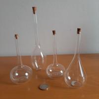 4 boccette in vetro