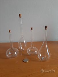 4 boccette in vetro