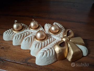 THUN Portacandele Natalizio Originale con Candele 