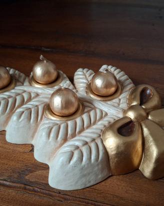 THUN Portacandele Natalizio Originale con Candele 