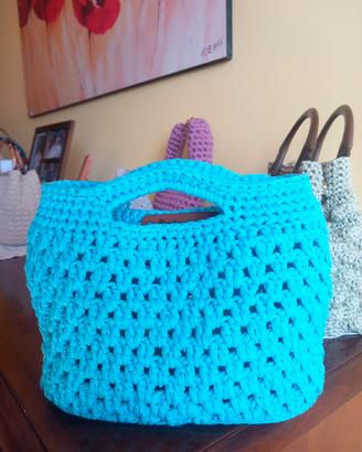 tote bag turchese