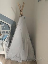 Tenda tipi per bambini cin materassino e cuscini