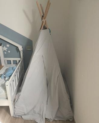 Tenda tipi per bambini cin materassino e cuscini