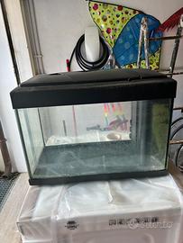 Acquario in vetro 80 litri usato