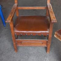 Sedia in legno e pelle