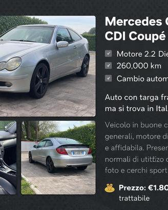 Mercedes C220 cdi Coupe 2001