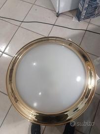 Applique GRANDE in vetro con cornice dorata