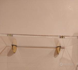 mensole in plexiglass con supporti