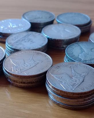 monete argento 500 lire Caravelle Biga Marconi 