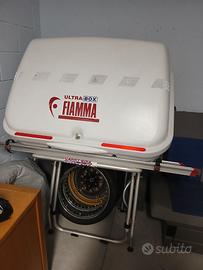 Porta bici fiamma con ultra box 320 per vw T5