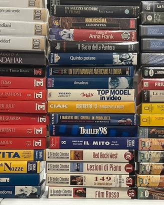 VHS varie documentari e grandi film del cinema