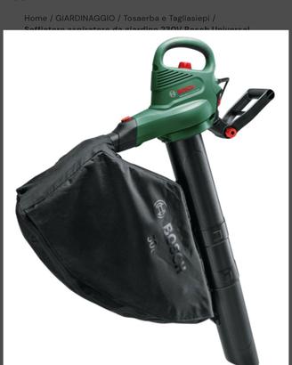 Soffiatore, aspiratore e trita foglie