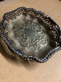 Ciotola/centrotavola inglese vintage silver plated
