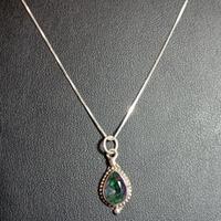 Collana in argento 925 e topazio mistico naturale 